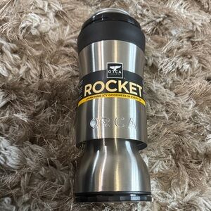 Orca Silver and Black Rocket Tumbler